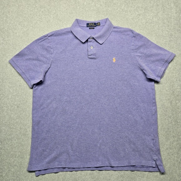 Polo Ralph‎ Lauren Polo Shirt Mens Extra Large Purple Classic Fit Short Sleeve - Picture 2 of 16